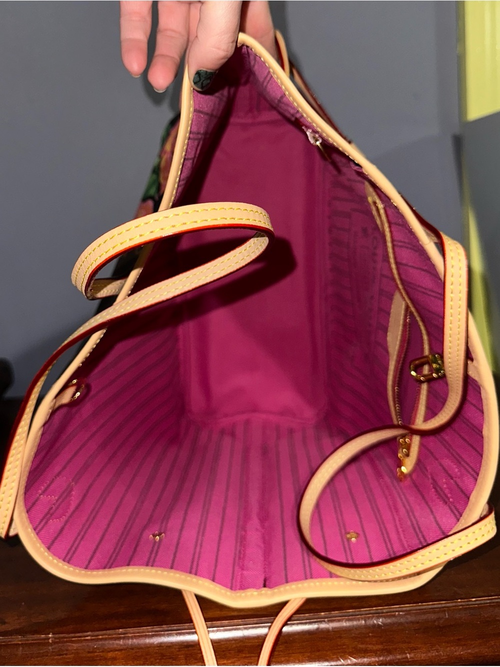 Pink floral tote bag - Picture 9 of 9